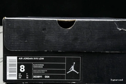 Hyperoad Jordan Black Chrome 17 Low Air OG 0707